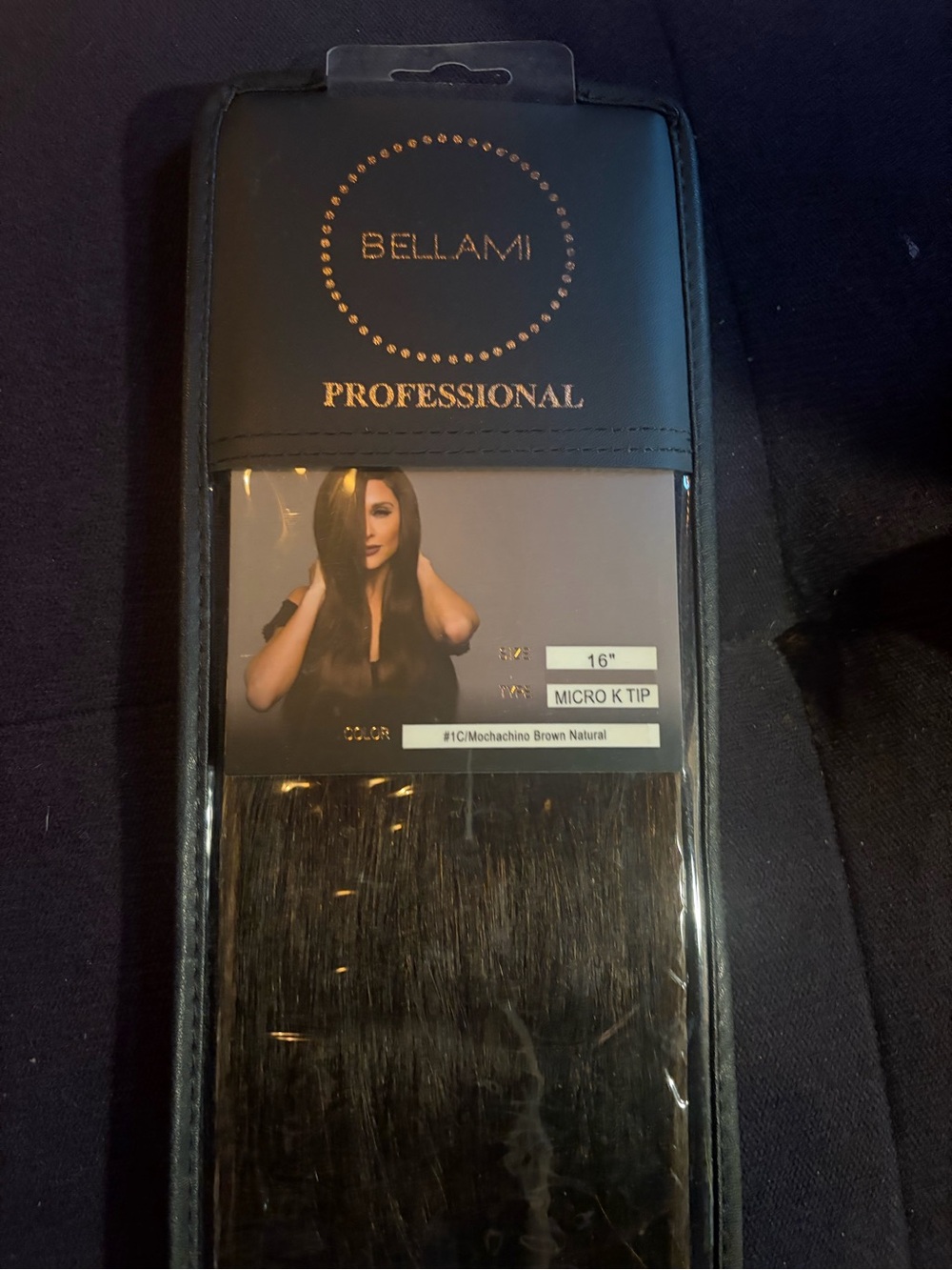BELLAMI Micro K Tip Hair Extensions in #1C Mochachino Brown 16 inch new 25 grams